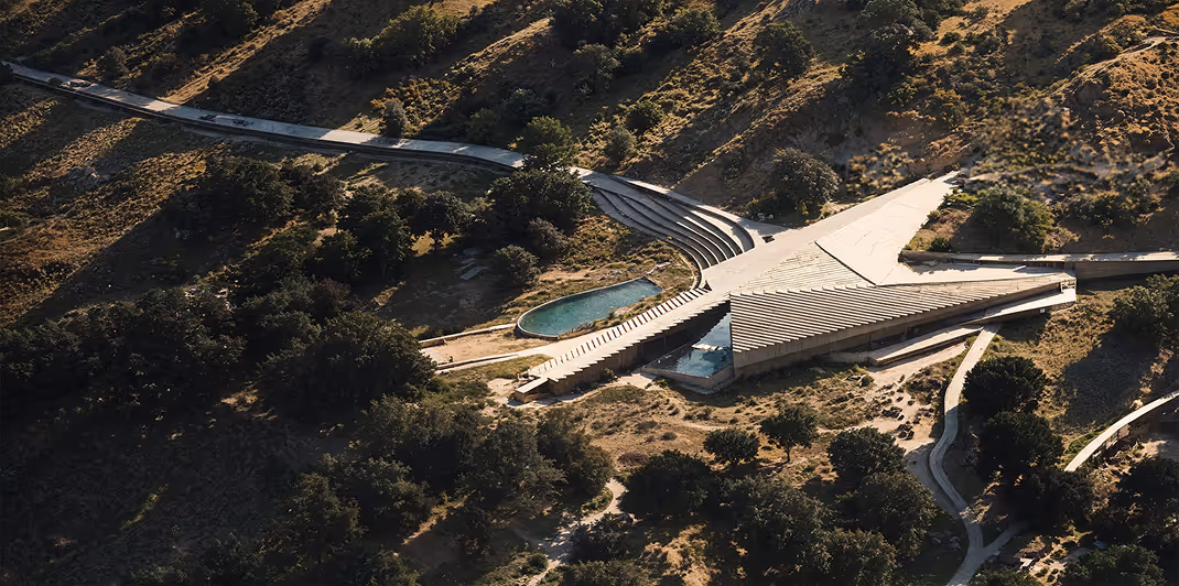 Architectural study in a landscape